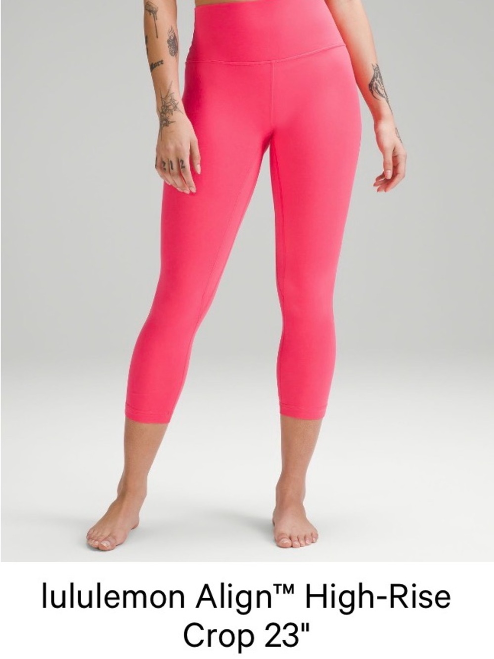 Lululemon Align High-Rise Crop 23” Leggings - Lipstick Pink